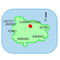 Piccola Mappa dell'isola d'Ischia | Clicca sulla mappa per ingrandirla.